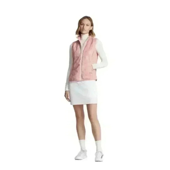 RLX Golf Ralph Lauren Women's Pink White Sleeveless Full-Zip Vest NWT $178 M - Picture 2 of 13